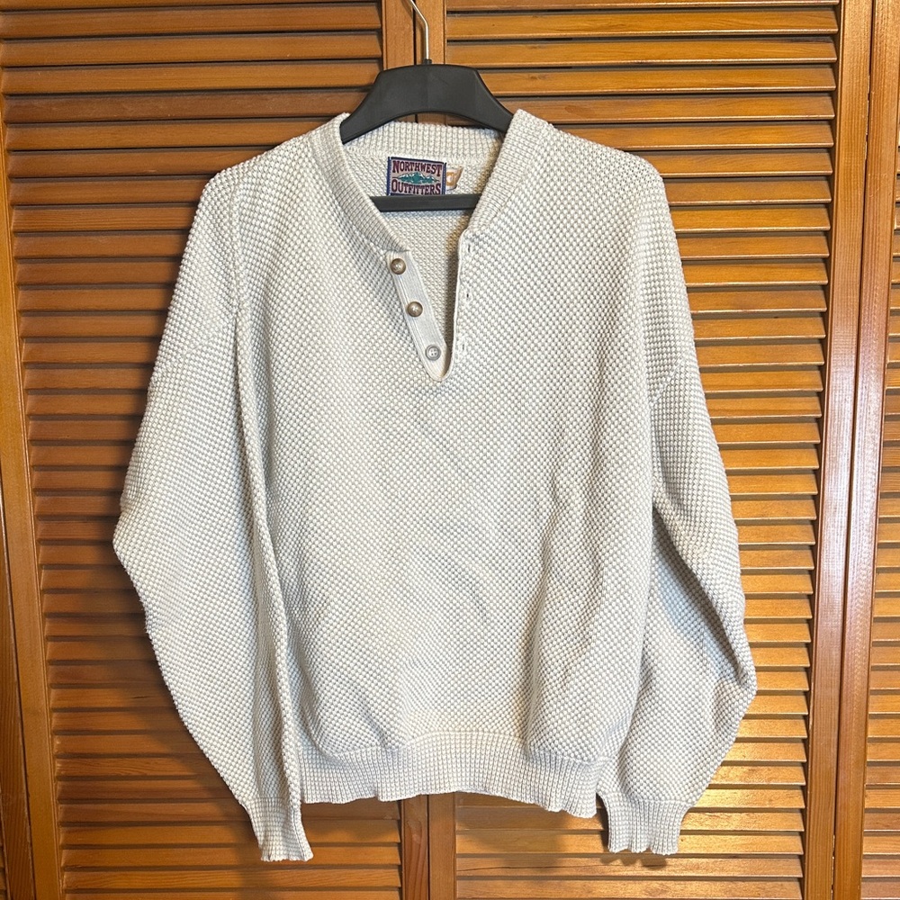Men's Cream Knit Sweater